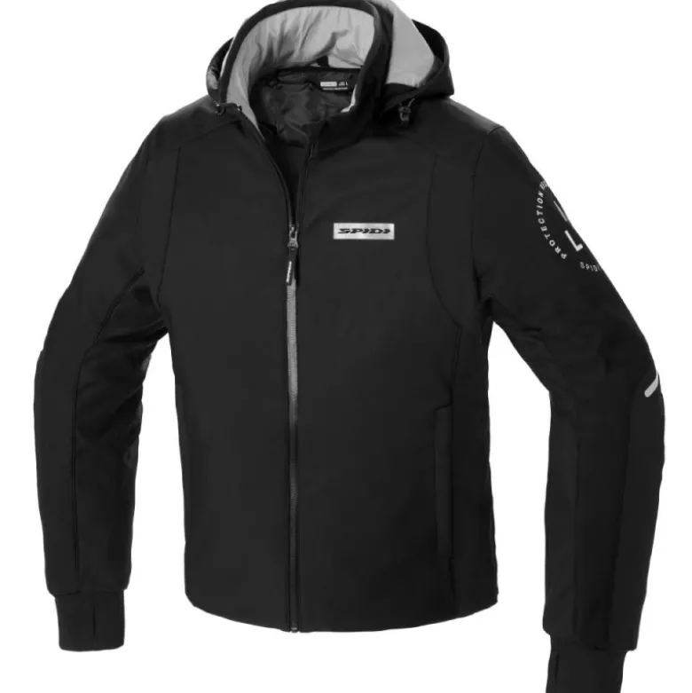 Giacca In Tessuto Spidi Hoodie Armor H2Out Nero Bianco