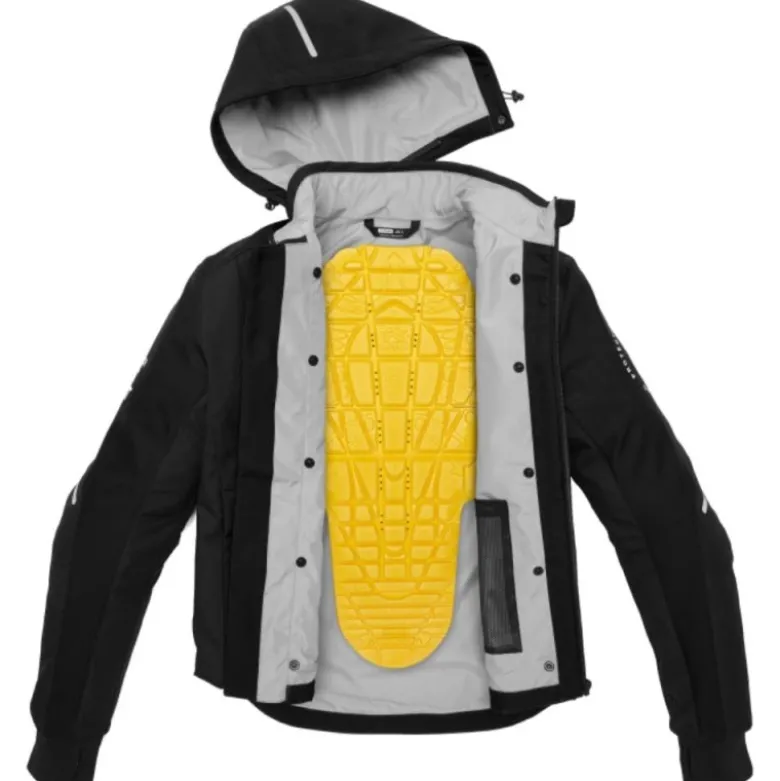 Giacca In Tessuto Spidi Hoodie Armor H2Out Nero Bianco