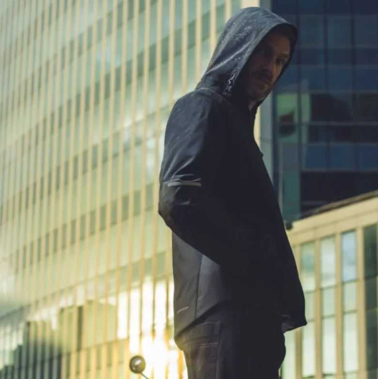 Giacca In Tessuto Spidi Hoodie Armor H2Out Nero Bianco