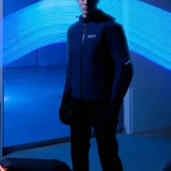 Giacca In Tessuto Spidi Hoodie Armor H2Out Nero Blu