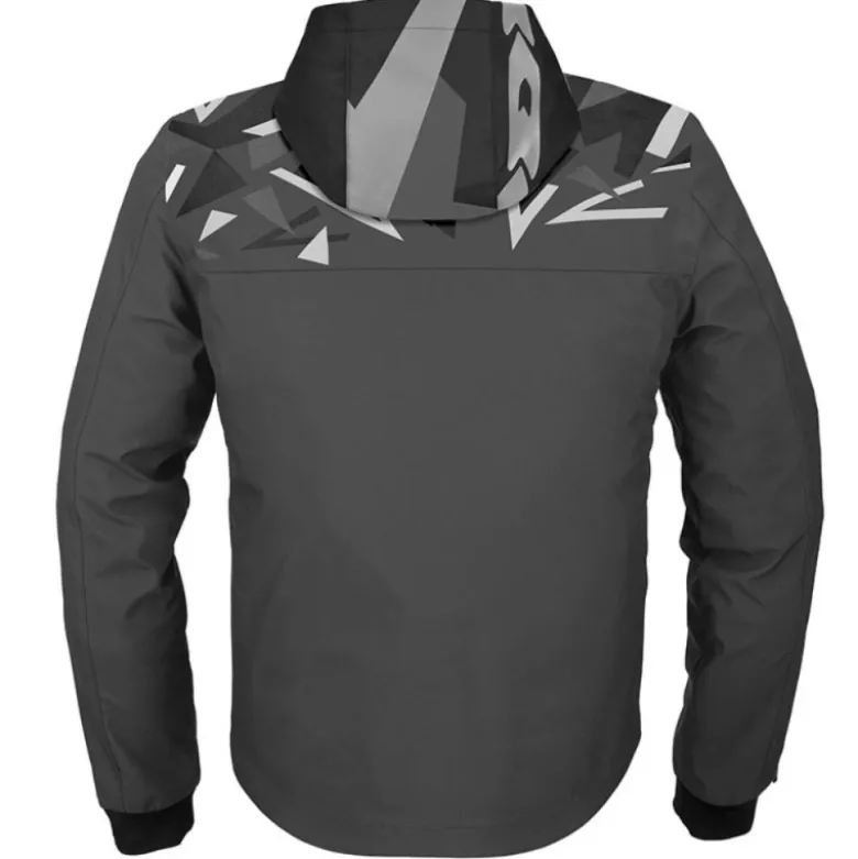 Giacca in Tessuto Spidi Hoodie Evo Sport Antracite Nero