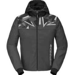 Giacca in Tessuto Spidi Hoodie Evo Sport Antracite Nero