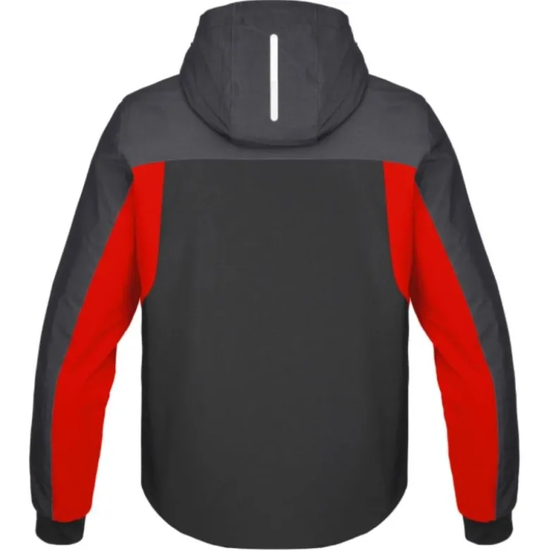Giacca in Tessuto Spidi Hoodie H2Out 2 Nero Antracite Rosso Fluo