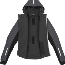 Giacca in Tessuto Spidi Hoodie H2Out 2 Nero Antracite Rosso Fluo