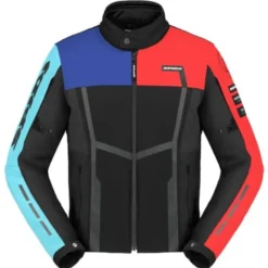 Giacca In Tessuto Spidi Motojoy Nero Rosso Blu