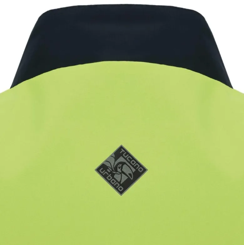 Gilet In Tessuto Antivento Tucano Urbano Nano Switch Gilet Blu Scuro Giallo Fluo