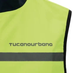 Gilet In Tessuto Antivento Tucano Urbano Nano Switch Gilet Blu Scuro Giallo Fluo