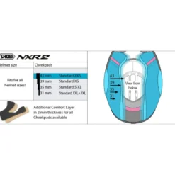 Guanciali Shoei Cheek Pad 43 XXS Per Caschi NXR 2