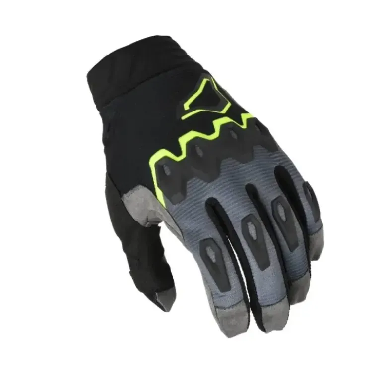 Guanti Cross In Tessuto Macna Chameleon-1 Nero Giallo