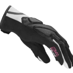 Guanti Donna In Pelle Spidi S-4 Lady Nero Bianco