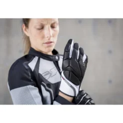 Guanti Donna In Pelle Spidi S-4 Lady Nero Bianco