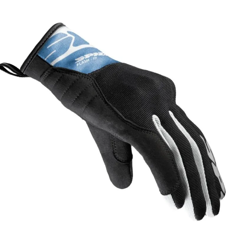 Guanti Donna In Tessuto Flash-Kp Spidi Lady Grigio Bianco Azzurro Provence