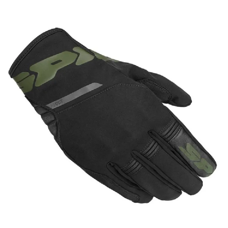 Guanti Donna In Tessuto Spidi Flash H2out Nero Verde Militare