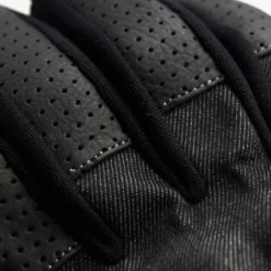 Guanti In Pelle E Tessuto Blauer Digit Nero