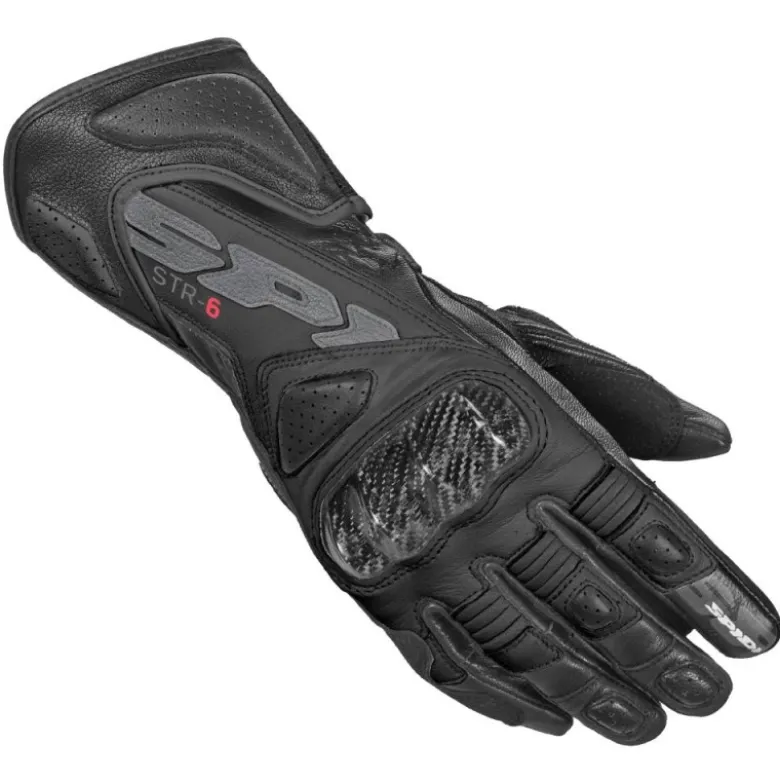Guanti In Pelle Spidi Str-6 Lady Nero