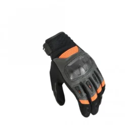 Guanti In Tessuto Macna Rime Grigio Arancio