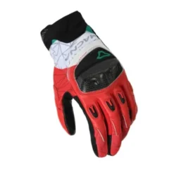 Guanti In Tessuto Macna Rocco Rosso Bianco