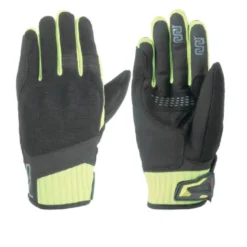 Guanti In Tessuto OJ Lever Nero Giallo Fluo