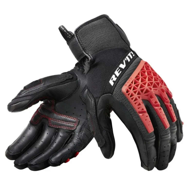 Guanti In Tessuto Revit Sand 4 Nero Rosso