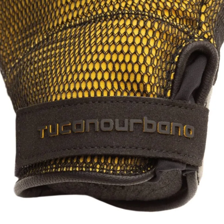 Guanti in Tessuto Tucano Urbano Eden Mesh Nero Giallo