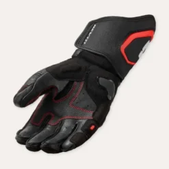 Guanti Moto In Pelle Revit Argon 3 Nero Neon Rosso