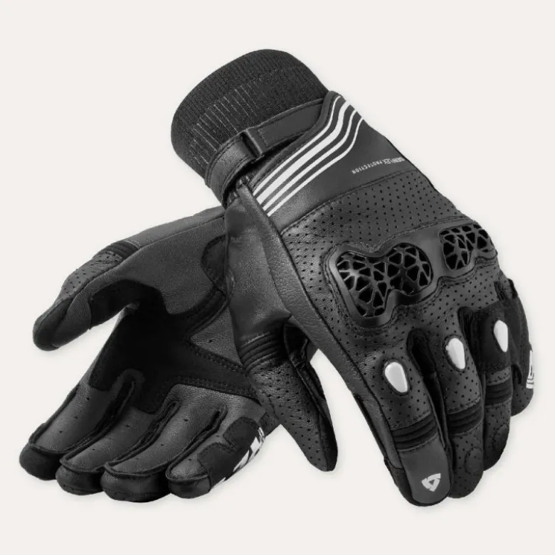 Guanti Moto In Pelle Revit Positron Nero Bianco