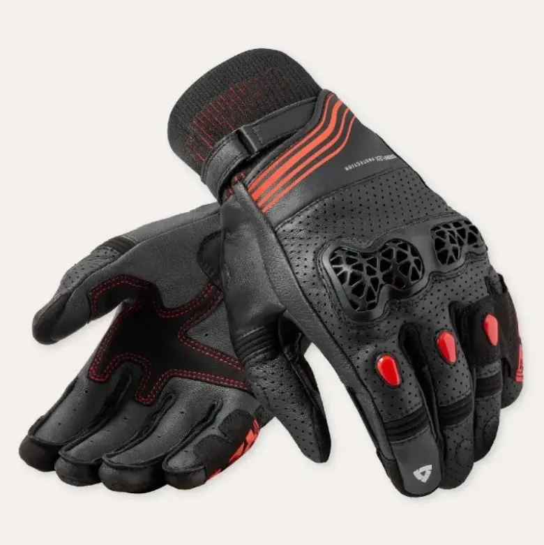 Guanti Moto In Pelle Revit Positron Nero Rosso