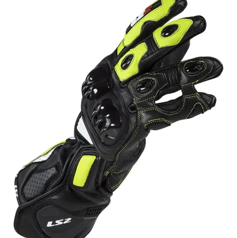 Guanti Racing In Pelle Ls2 Swift H-V Giallo