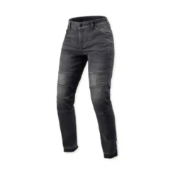 Jeans Donna Revit Moto 2 Ladies SF Nero Scuro Slavato L32 Standard