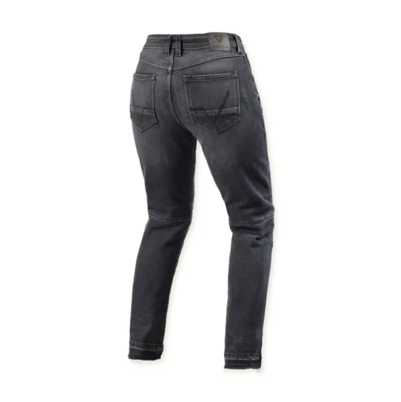 Jeans Donna Revit Moto 2 Ladies SF Nero Scuro Slavato L32 Standard