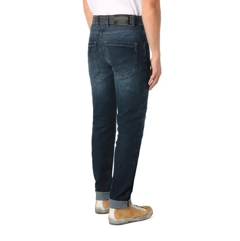 Jeans Uomo PMJ Caferacer Con Cintura Blu Standard