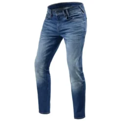 Jeans Uomo Revit Carlin Sk Blu Medio Slavato L30 Extra Accorciato