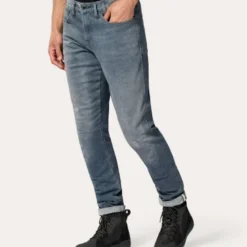 Jeans Uomo Revit Carlin Sk Grigio Medio Slavato L30 Extra Accorciato
