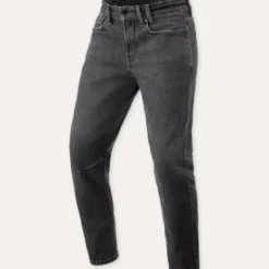 Jeans Uomo Revit Detroit 3 Tapered Nero Scuro Stone Extra Accorciato L30