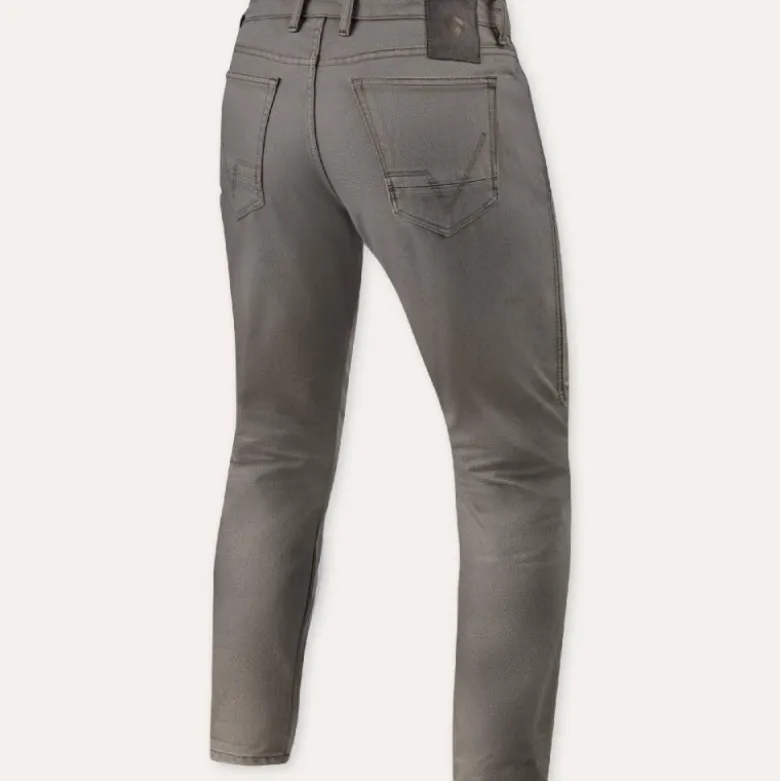 Jeans Uomo Revit Jamison Slim Nero Oliva Accorciato L32