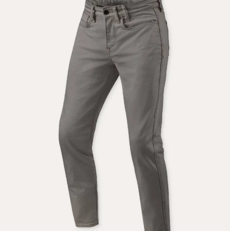 Jeans Uomo Revit Jamison Slim Nero Oliva Accorciato L32