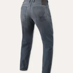 Jeans Uomo Revit Keegan Tapered Grigio Medio Slavato Extra Accorciato L30