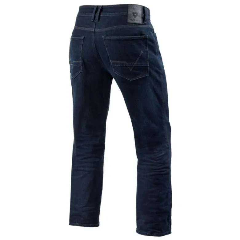 Jeans Uomo Revit Lombard 3 Rf Blu Scuro Slavato L30 Extra Accorciato