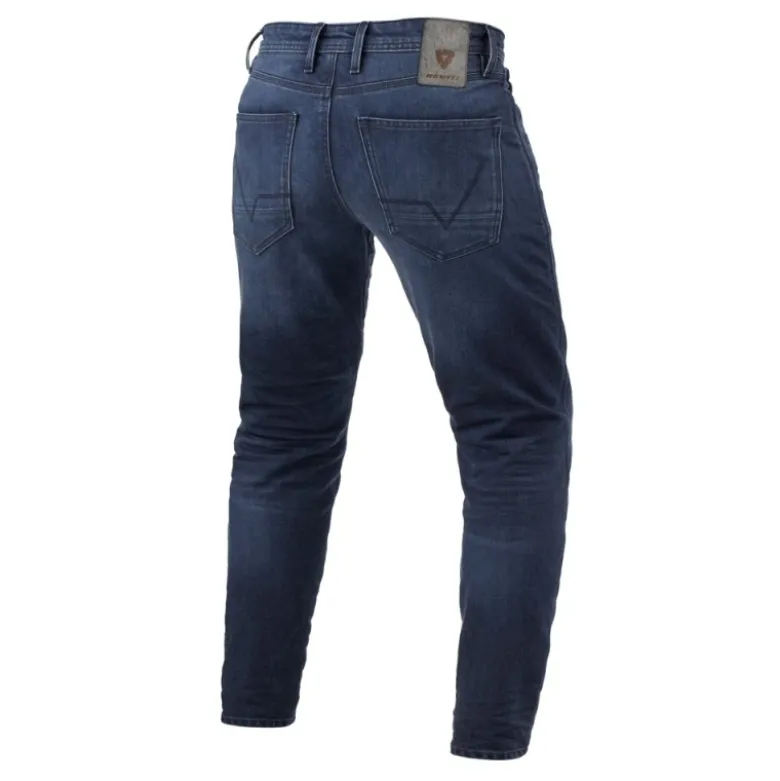 Jeans Uomo Revit Micah TF Blu Scuro Slavato L30 Extra Accorciato