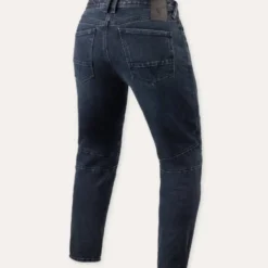 Jeans Uomo Revit Moto 2 Tf Blu Scuro Nero Effetto Usato L34 Standard