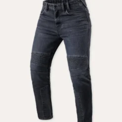 Jeans Uomo Revit Moto 2 Tf Blu Scuro Nero Effetto Usato L34 Standard