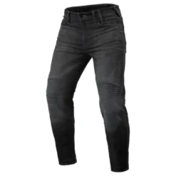 Jeans Uomo Revit Moto 2 Tf Grigio Scuro Slavato L34 Standard