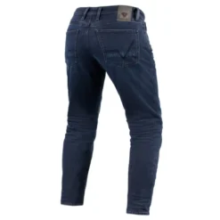 Jeans Uomo Revit Ortes TF Blu Scuro Nero Slavato L32 Accorciato