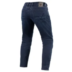 Jeans Uomo Revit Ortes TF Blu Scuro Nero Slavato L30 Extra Accorciato