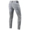 Jeans Uomo Revit Piston 2 Sk Grigio Chiaro Slavato L32 Accorciato