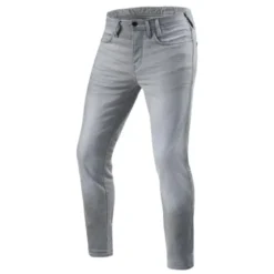 Jeans Uomo Revit Piston 2 Sk Grigio Chiaro Slavato L34 Standard