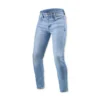 Jeans Uomo Revit Piston 3 Skinny Blu Chiaro Vintage L34 Standard