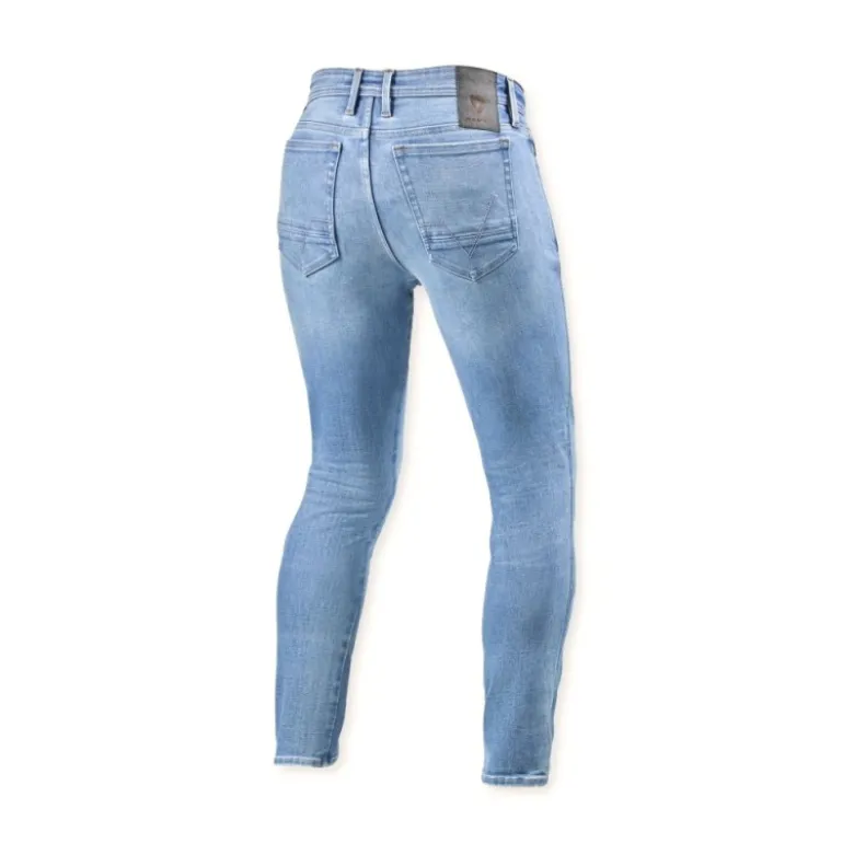 Jeans Uomo Revit Piston 3 Skinny Blu Chiaro Vintage L34 Standard