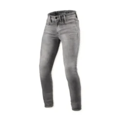 Jeans Uomo Revit Piston 3 Skinny Grigio Medio Used L34 Standard