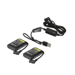 Kit Batterie E Caricatore Usb Macna 7,4V 2,2A Nero Per Guanti E Calzini Riscaldati